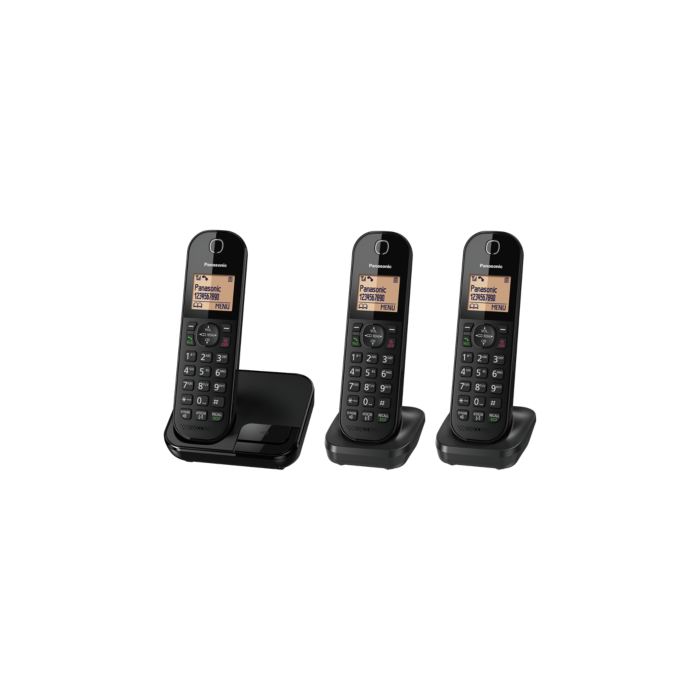 Panasonic KX-TGC263EB Cordless Phone, Three Handsets with