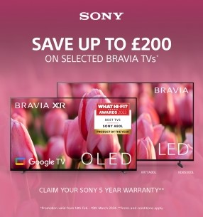 Save up to £200 on selected Sony Bravia TVs!