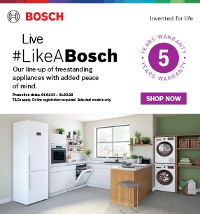 Shop Bosch Appliances with a Free 5 Year Warranty