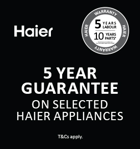 Claim a Free 5 year warranty on these Haier appliances!
