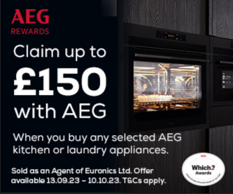 Claim up to £150 cashback with AEG. Shop now >